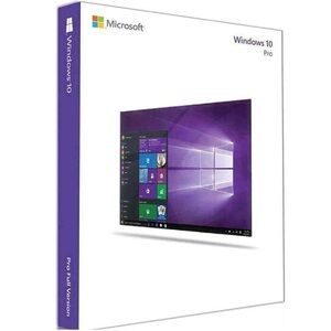 Microsoft Windows 10 Pro Software - White and Purple usb